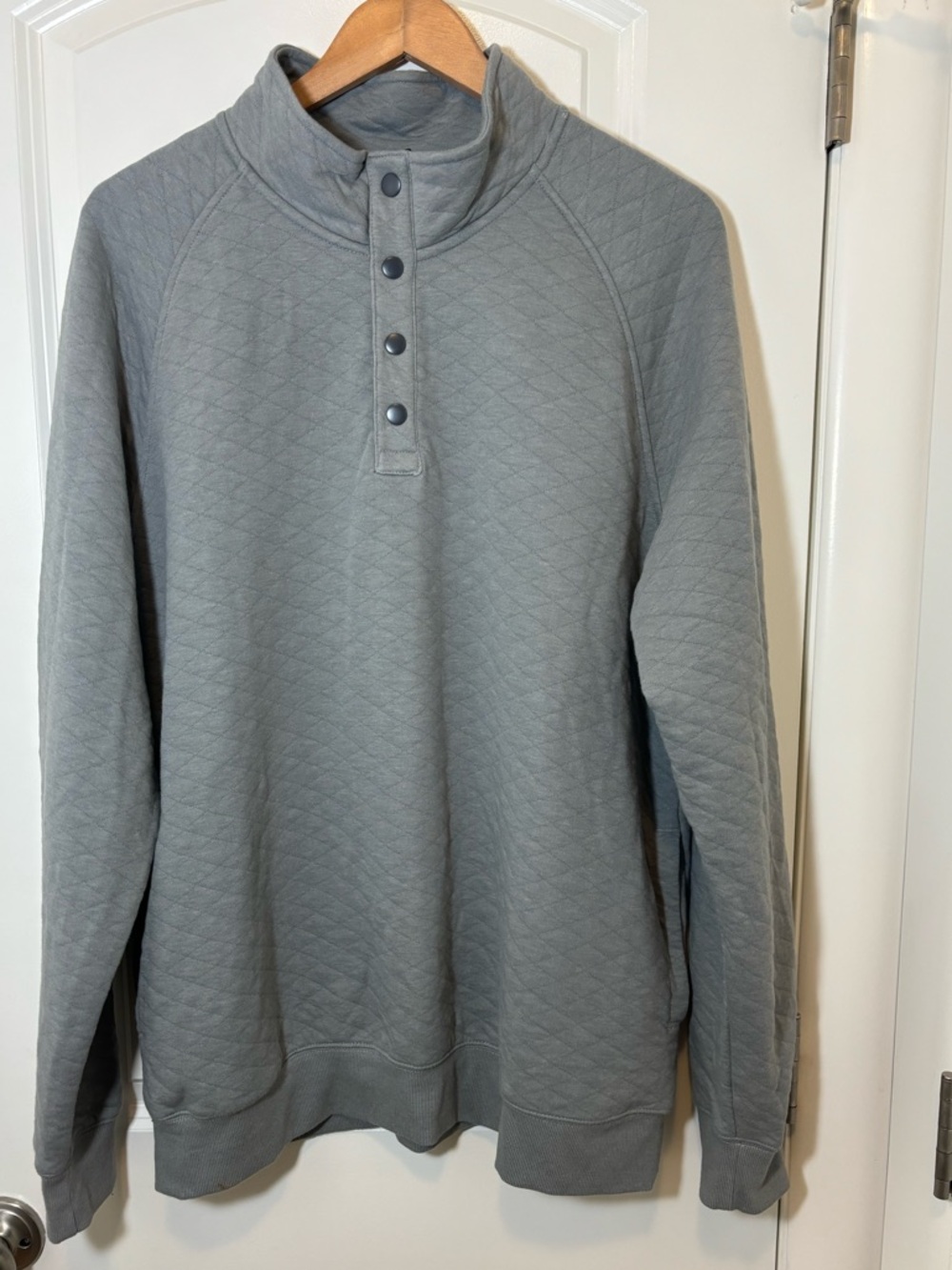 Goodfellow & Co Gray Quilted Snap-Front Pullover #334